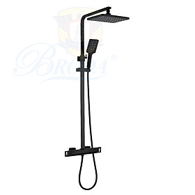 Sen cây tắm đứng mầu đen chỉnh nhiệt độ BRODA A66