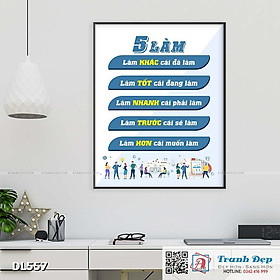 Mua Tranh động lực trang trí phòng làm việc - 5 Làm - DL557