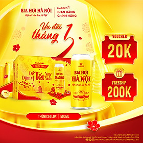 Bia Hơi Hà Nội - Thùng 24 lon 500ml - Phiên bản Tết 2026
