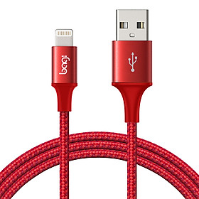 Dây cáp sạc nhanh bện dù Lightning dài 1m IS100 cho Iphone hàng chính hãng Bagi