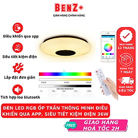 Mua Đèn led ốp trần thông minh trang trí phòng khách  phòng ngủ  phòng ăn tích hợp loa bluetooth điều khiển qua App  remote