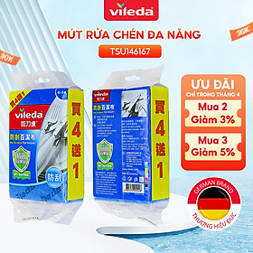 Miếng rửa chén chống xước nhà bếp VILEDA gói 5 miếng loại cứng, không rách, không mủn - TSU156167