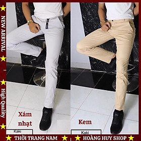 Quần Kaki Nam Cao Cấp H&H-K01 Chất Vải Co Dãn Nhẹ Kiểu Dáng Tây Âu Cực Đẹp