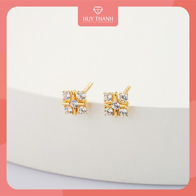 Bông Tai Nữ Vàng 14K BTAM69 Huy Thanh Jewelry