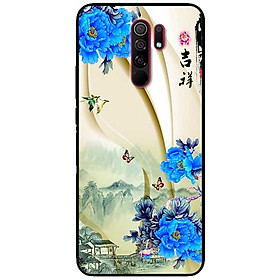 Ốp lưng dành cho Xiaomi Redmi 9 mẫu Hoa Xanh và Bướm