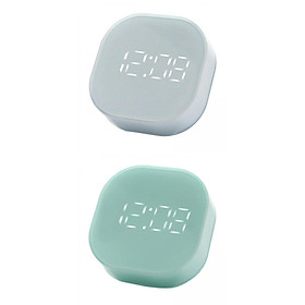 2Pcs Electronic Digital Alarm Timer Desk Clock for Bedside Home Bedroom