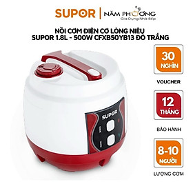 Nồi Cơm Điện Niêu Nắp Gài Supor CFXB50YB13VN-RD-50 (1.8 Lít)