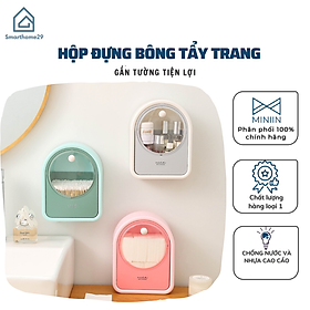 Hộp Đựng Bông Tẩy Trang, Cột Tóc, Tăm Bông Treo Tường Thông Minh - Hàng Loại 1 - Chính Hãng MINIIN