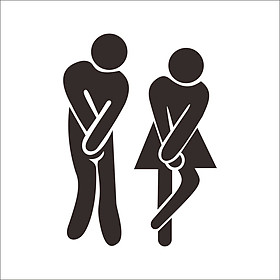 Decal bảng hiệu toilet Trang trí phòng tắm đẹp