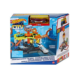 Đồ Chơi Mô Hình Trạm Rửa Xe Hot Wheels City HDR27 HDR24