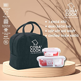 Hình ảnh Hộp Đựng Cơm Giữ Nhiệt Hộp Đựng Cơm Thủy Tinh COBA'COOK Kèm Túi Giữ Nhiệt - CCL6NL32BB