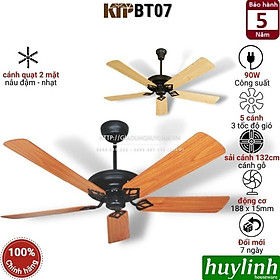 Mua Quạt trần cánh gỗ Kim Thuận Phong KTP BT07 - Hàng chính hãng