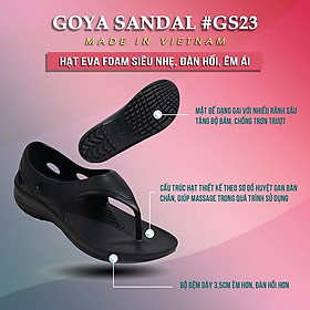 Dép Thể Thao Cao Cấp Goya Sandal GS23 - Màu Đen