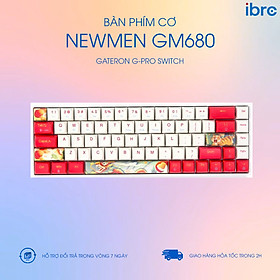 Mua Bàn phím cơ không dây Dual Mode Newmen GM680 (Bluetooth 5.0  Cáp Type-C   1x Set Keycap Rồng-Hổ ) - Red switch -Hàng chính hãng