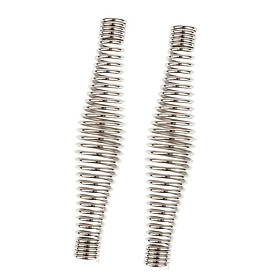 2pcs/set 4.33"/5.5" BBQ Pit Grill Stainless Steel Handle Springs Wood Furnace Stove Smoker Pit Accessories