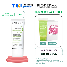 Kem dưỡng se nhỏ lỗ chân lông cho da hỗn hợp và da dầu Bioderma Sébium Pore Refiner - 30ml