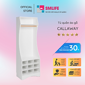 Tủ để quần áo gia đình bằng gỗ SMLIFE Callaway