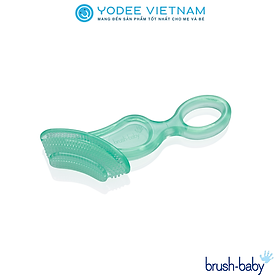 Brush-Baby Bàn chải tập đánh răng và mát xa nướu silicone mềm mại cho bé (10 - 36 tháng)