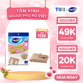 Khăn Lau Sợi Tre MyJae Lau Bếp, Lau Tay Đa Năng Hút Nước Tốt 2 Mặt Có Móc Treo 30cm x 42cm