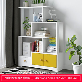 Mua Kệ Sách Gỗ Nhiều Tầng Có Ngăn Kéo Để Đồ - Tủ Để Đồ Sách Báo Truyện Tranh Cho Bé Decor Phòng Đẹp