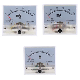 Hình ảnh AMP Current Meter DC 0-50mA 100mA Analog Ammeter Panel Current Amp Meter