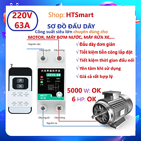 Mua Bộ Aptomat Cầu dao Công tắc điều khiển từ xa 40A 63A 220V JWIST CHUYÊN DÙNG Motor Máy bơm nước Rửa xe Cầu dao Hệ thống điện Hệ thống tưới tiêu Công suất lớn bật tắt bằng Remote