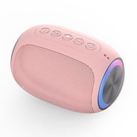 Loa di động Loa siêu trầm tương thích Bluetooth không dây Loa ngoài trời Âm thanh vòm hỗ trợ Đài FMTF Color: Pink