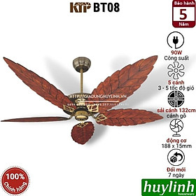 Mua Quạt trần cánh gỗ hình lá Kim Thuận Phong KTP BT08 - hàng chính hãng