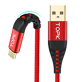 Dây cáp sạc nhanh chân micro usb TOPK AN42 - Hàng chính hãng
