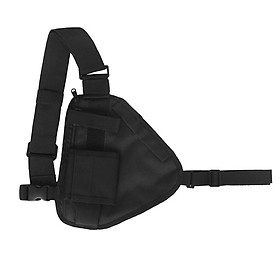 Chest Rig Pack Radio Pouch Portable Lightweight Front Pack Pouch for Camping Hunting Travel Hiking