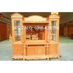 Mua Kệ tivi kết hợp với tủ rượu đôi gỗ gõ đỏ