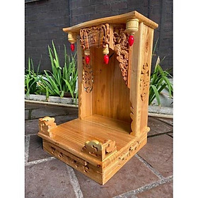 Mua Bàn thờ thần tài ông địa gỗ Xoan 42 x 60cm  bàn thờ ông địa gỗ