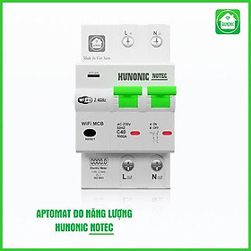 Aptomat Đo Năng Lượng Hunonic Notec CB Thông Minh Hẹn Giờ Tự Động [Hàng Chính Hãng