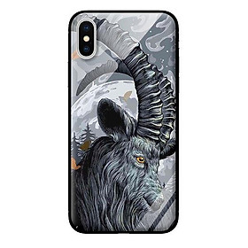 Ốp lưng kính cường lực cho iPhone XS MAX Dê Buồn - Hàng chính hãng