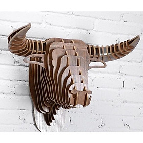Đầu thú treo tường trang trí _ đầu trâu treo tường