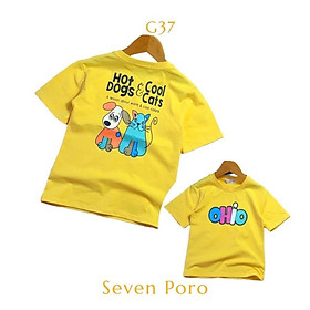 ÁO THUN FORM RỘNG - GIẤU QUẦN BÉ GÁI IN HÌNH M067D Đại BEEKING-SEVENPORO = G&K Kids