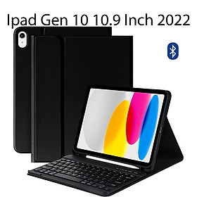 Bao Da Kèm Bàn Phím Dành Cho Ipad Gen 10 10.9 Inch 2022 Có Khe Pencil