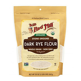 Bột mì đen (lúa mạch đen) nguyên cám hữu cơ Organic Whole Grain Dark Rye Flour Bob's Red Mill 567gr 