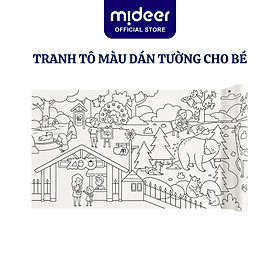 Tranh tô màu dán tường cho bé khổng lồ 4m*40cm Mideer Adhesive Colouring Scroll - Tranh sở thú