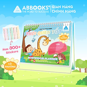 Sách - Thói Quen Tốt Montessori Planner Bảng Kế Hoạch Tuần Cho Bé Kèm Stickers