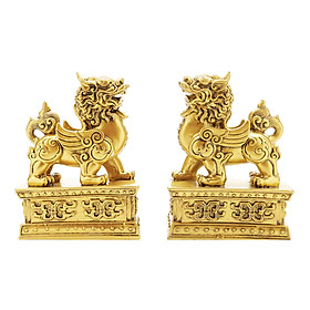Tượng Trang Trí Lân Đội Đèn - Tỳ Hưu V46