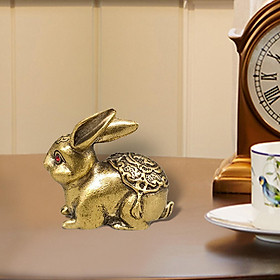 Figurine Cute Collectibles Rabbit Figurines Ornament for Patio Bookshelf