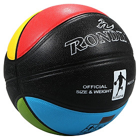 RONDING Basketball Ball PU Material Basketball Free With Net Bag and Needle Basketball Matching and Training Ball