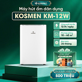 Mua Máy Hút Ẩm Dân Dụng Kosmen KM-12W – 12L/Ngày  Vận Hành Êm Ái  Có Wifi & Sấy Quần Áo – Phòng 40m2 - Hàng Chính Hãng  Bảo Hành 2 Năm