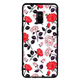 Ốp Lưng Viền TPU cho điện thoại Samsung Galaxy A8 Plus 2018 - Rose 09
