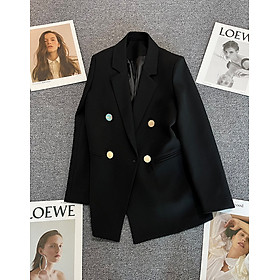 Áo khoác nữ áo khoác blazer nữ có đệm vai 2 lớp mềm mịn