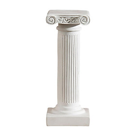 3Pcs White Roman Pillars Resin  Ornament Alabaster Sculpture