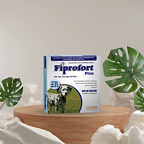 Fiprofort Plus - Sản phẩm diệt bọ chét, ve chó cho chó từ 10-20kg (Hộp 3 tuýp)