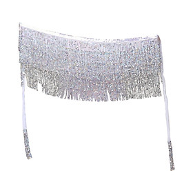 Belly Dance Skirt Belt Sequined Tassel Costume for Performance Party Rave