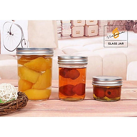 Mua Hũ Thủy Tinh Nhỏ 100ml Nắp nhôm làm sữa chua  caramen  đựng thực phẩm